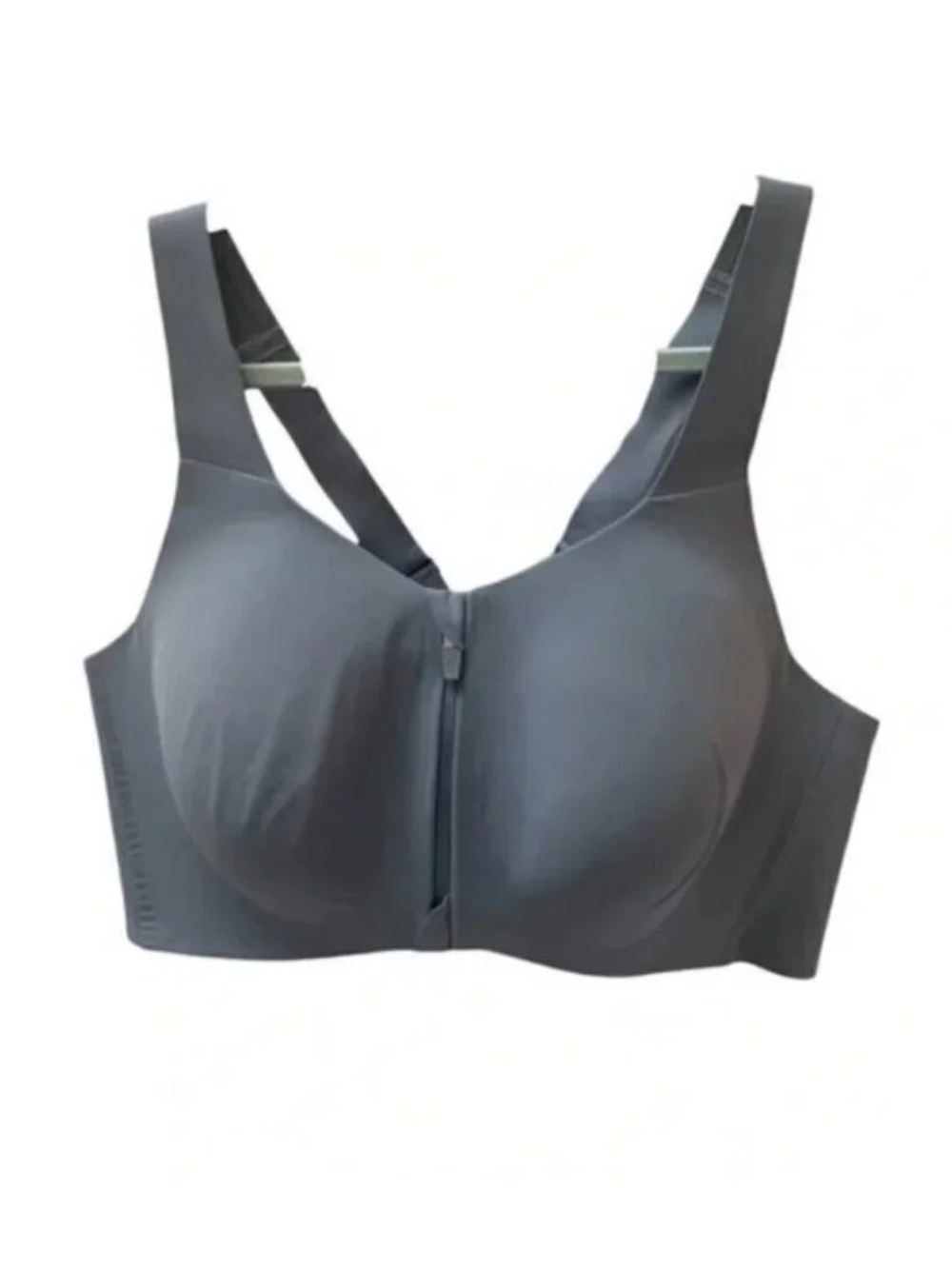 Knix Catalyst Grey Front Zip Sports Bra 8